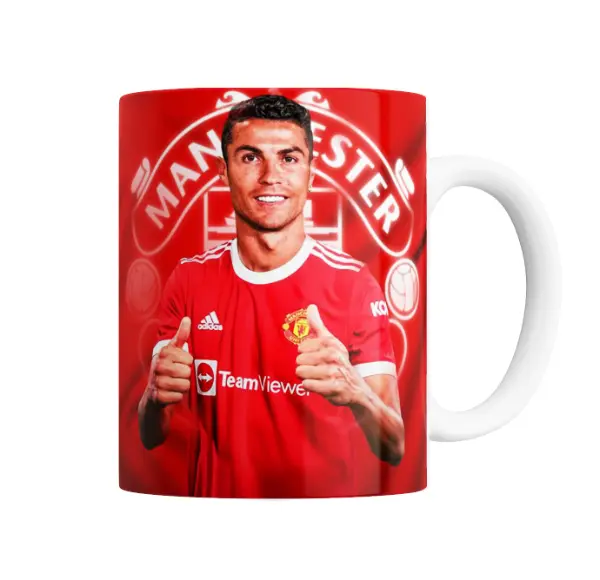 Taza de Cerámica Cristiano Ronaldo Al Nassr Caricatura CR7