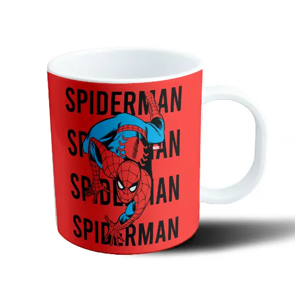 Taza de Plástico Spiderman Vintage Comic Repetido