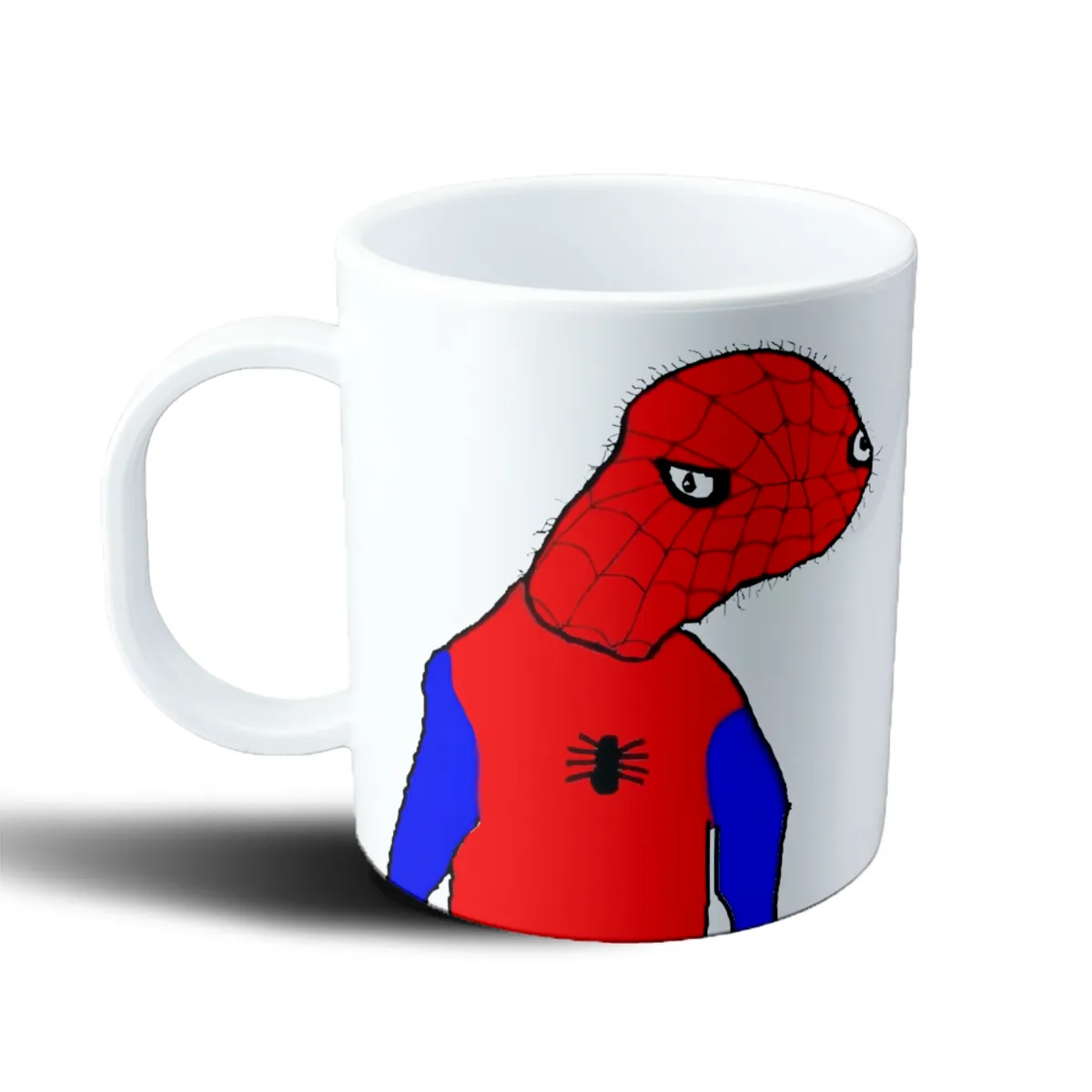Taza de Plástico Spiderman Meme Cabeza Caída - vista 2