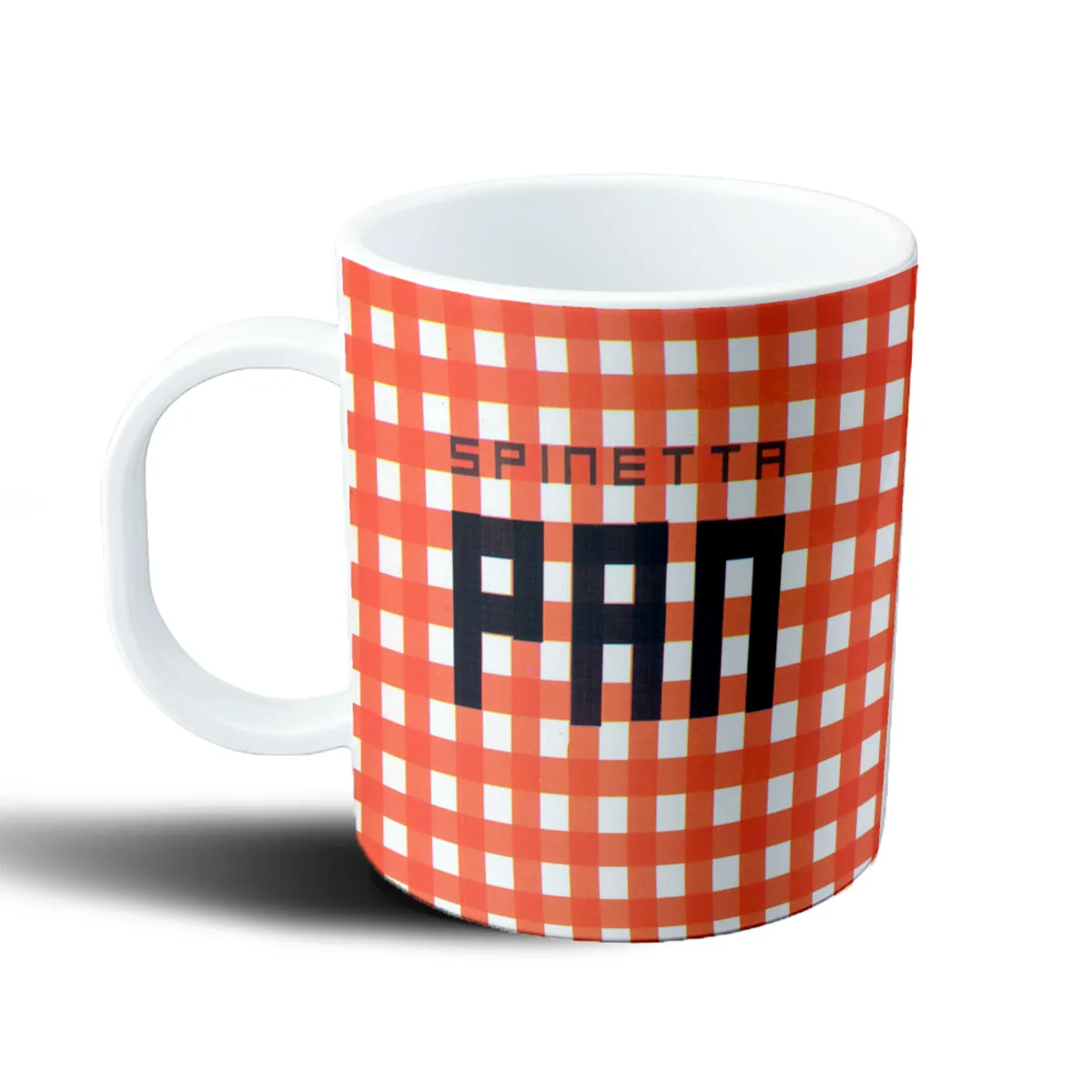 Taza de Plástico Spinetta Pan Cuadrillé Naranja - vista 2