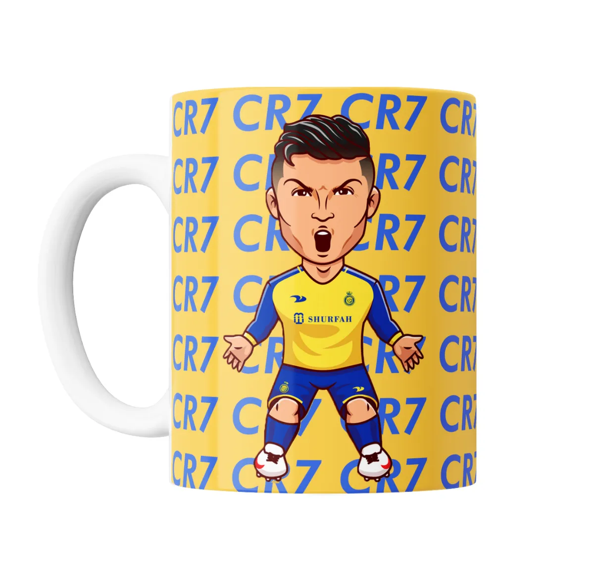 Taza de Cerámica Cristiano Ronaldo CR7 Al Nassr Chibi - vista 2