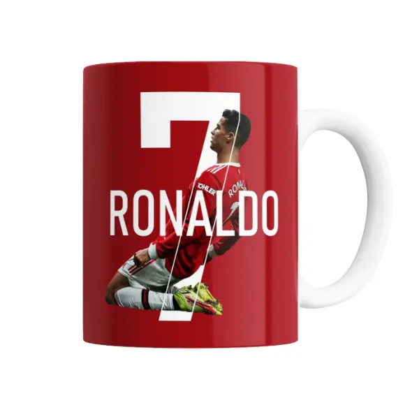 Taza de Cerámica Cristiano Ronaldo 7 Camiseta Roja