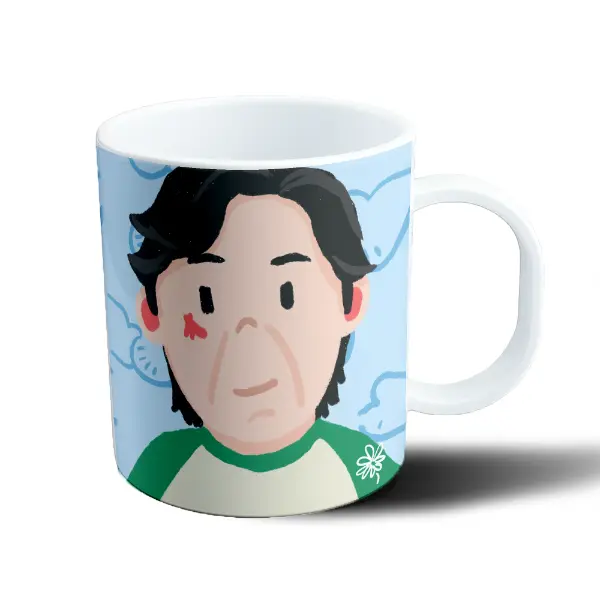 Taza de Plástico Squid Game Jugador Buzo Verde Ilustrado