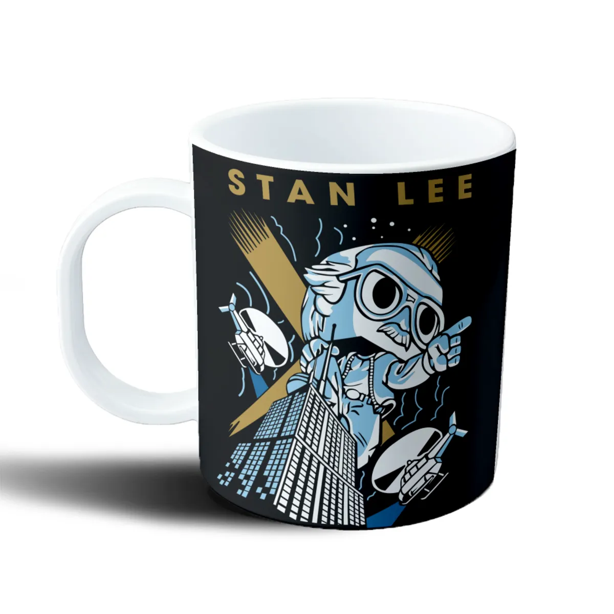 Taza de Plástico Stan Lee Rascacielos y Helicópteros - vista 2
