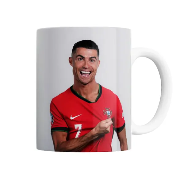 Taza de Cerámica Cristiano Ronaldo Selección Portugal Sonriente
