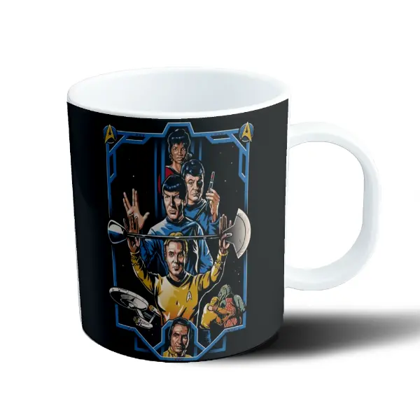 Taza de Plástico Star Trek Kirk Spock McCoy Uhura