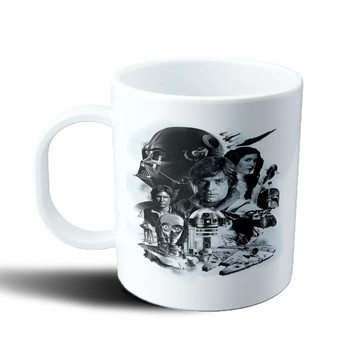 Taza de Plástico Star Wars Trilogía Original Vader Luke Leia Han Yoda - vista 2