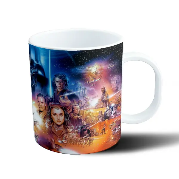 Taza de Plástico Star Wars Darth Vader Luke Yoda Leia Obi-Wan Anakin