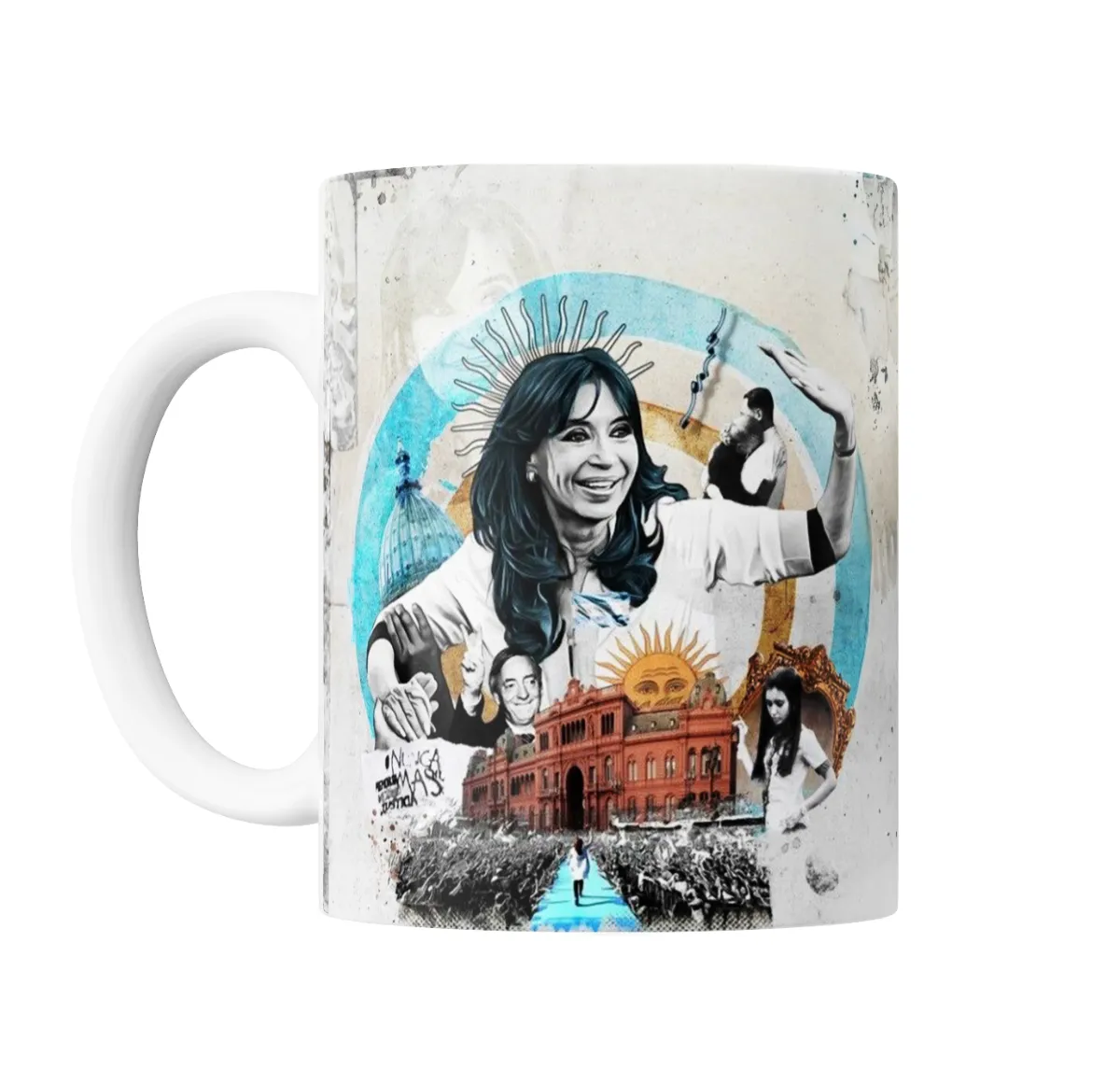 Taza de Cerámica Cristina Casa Rosada Sol de Mayo - vista 2