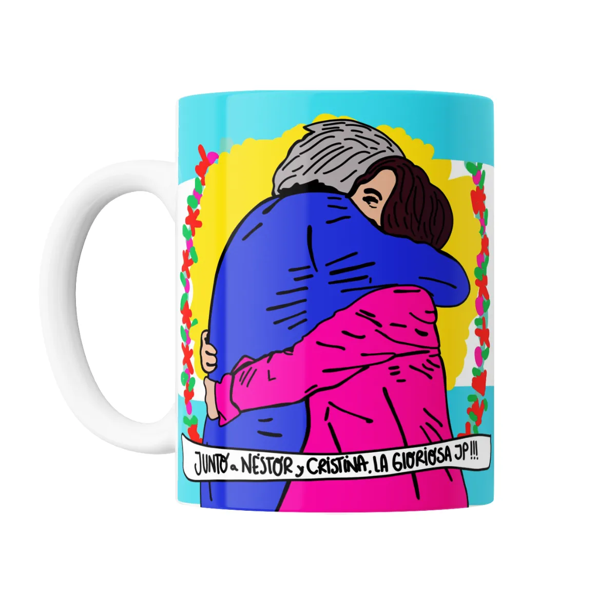 Taza de Cerámica Cristina y Néstor Abrazo La Gloriosa JP - vista 2