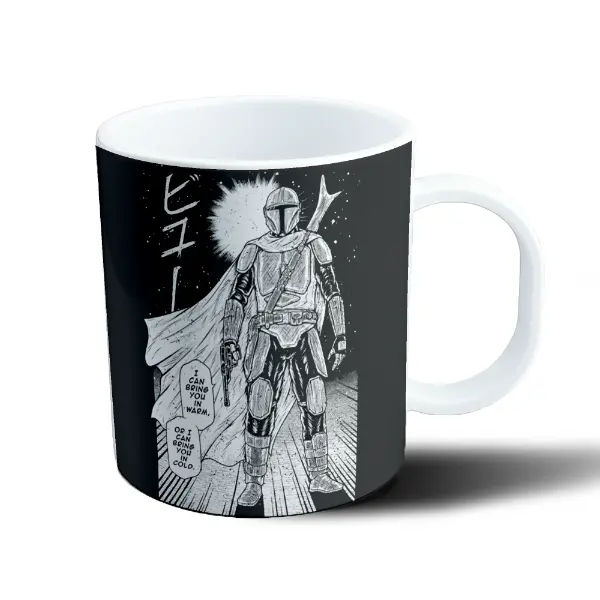 Taza de Plástico Star Wars The Mandalorian Manga Estilo Anime