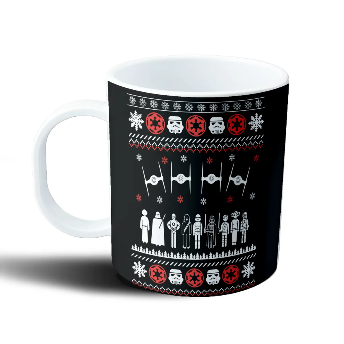 Taza de Plástico Star Wars Navidad Personajes y Tie Fighters - vista 2