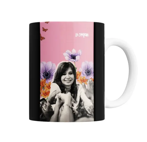 Taza de Cerámica Cristina La Cámpora Flores