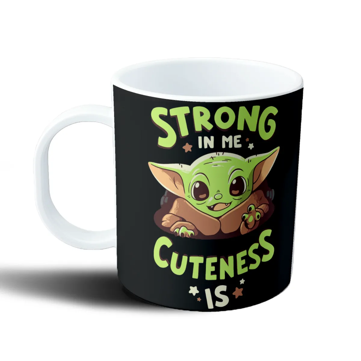 Taza de Plástico Star Wars Baby Yoda Strong in Me Cuteness Is - vista 2