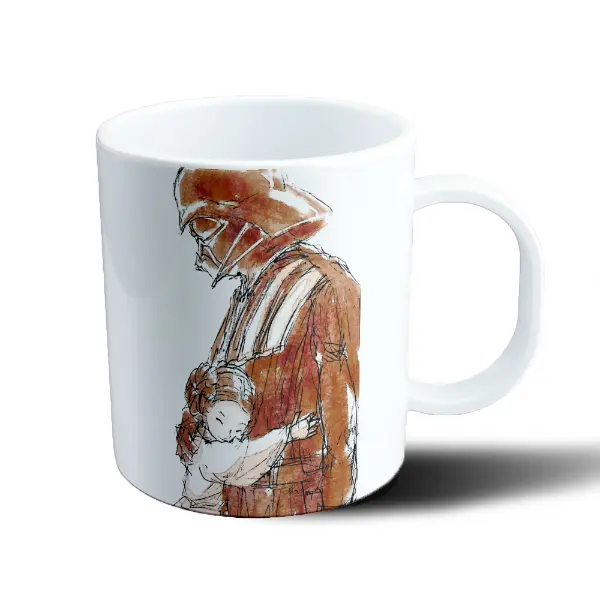 Taza de Plástico Star Wars Darth Vader con Bebé Luke
