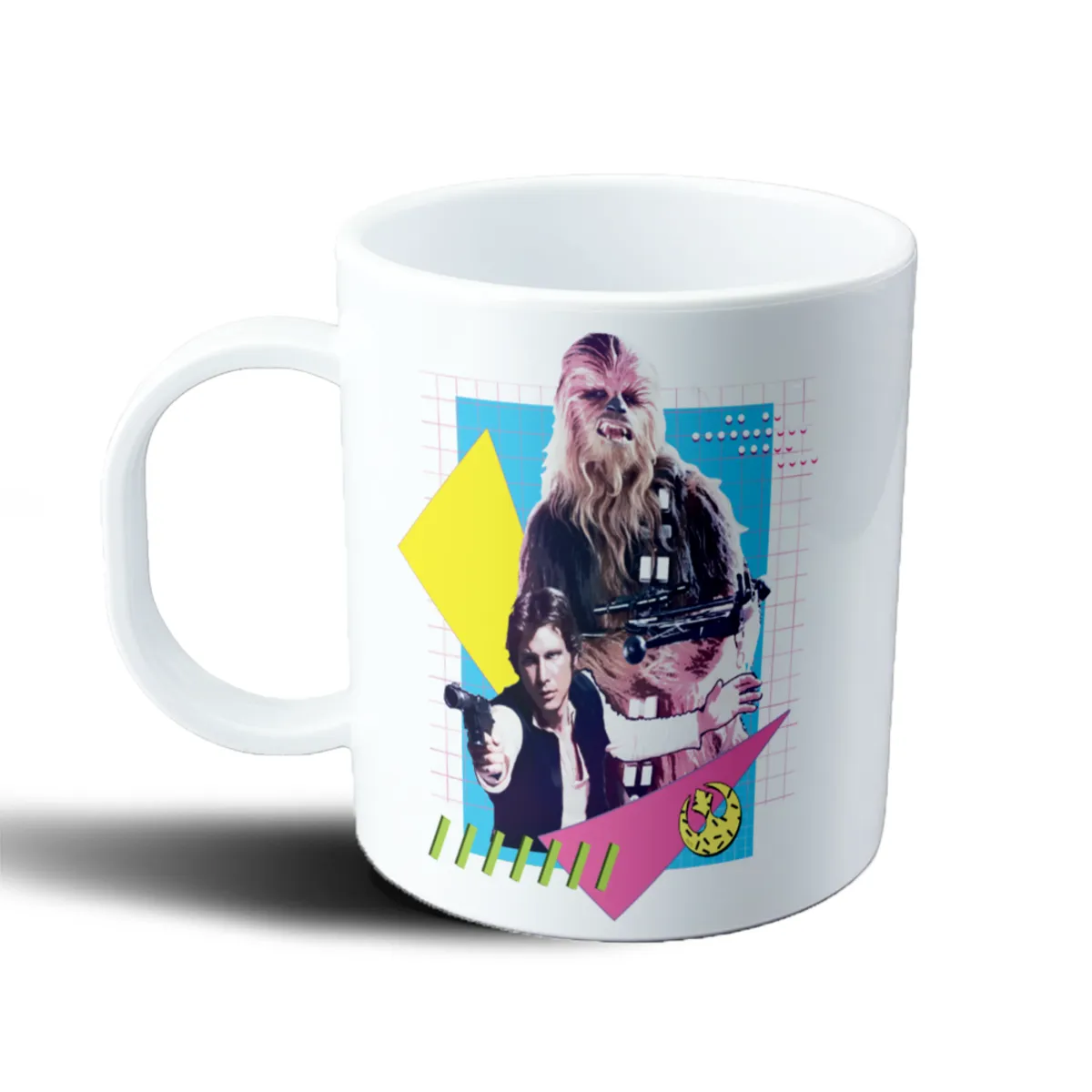 Taza de Plástico Star Wars Han Solo y Chewbacca Retro Neon - vista 2