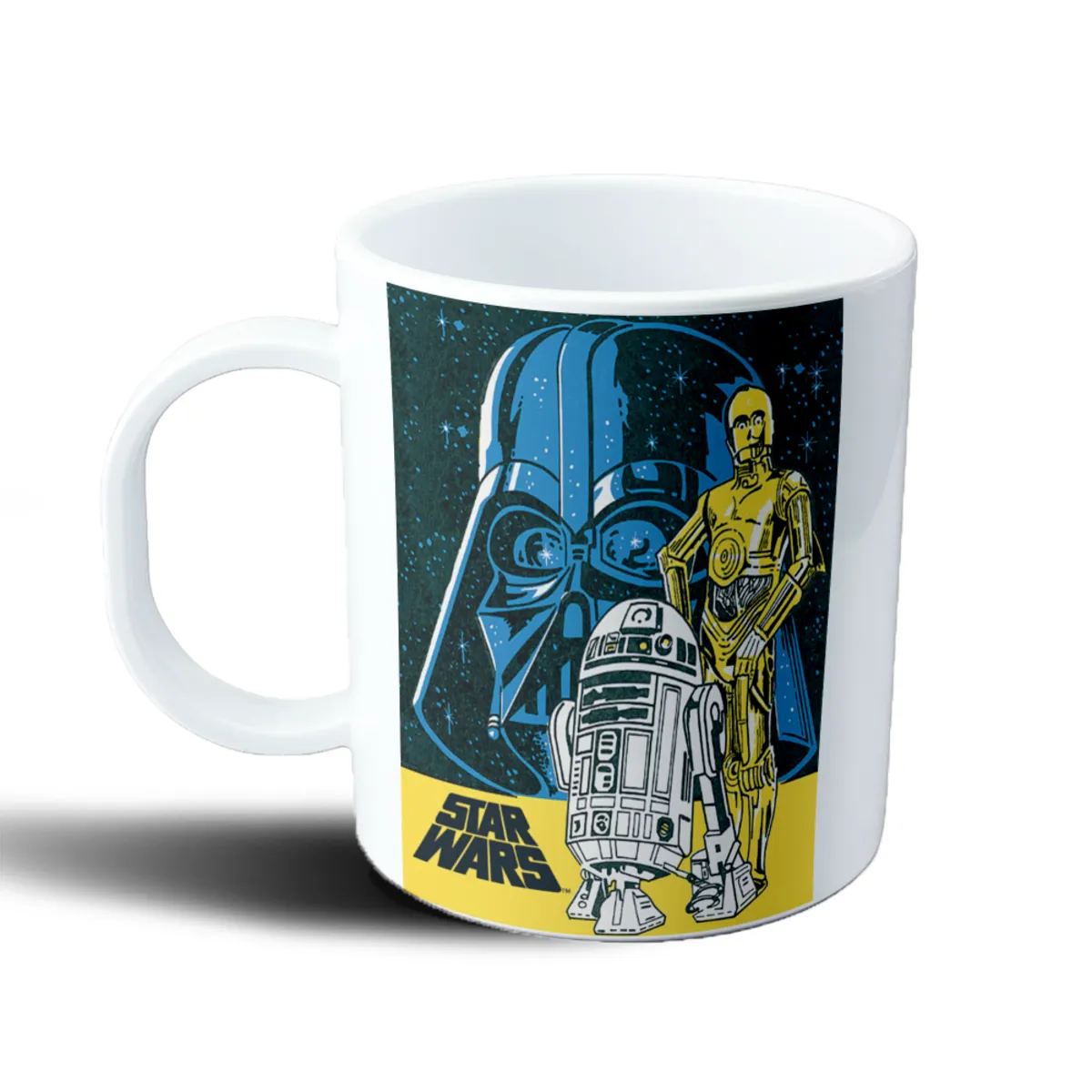 Taza de Plástico Star Wars Darth Vader C-3PO R2-D2 Retro - vista 2