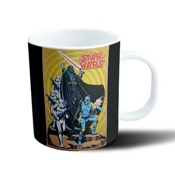 Taza de Plástico Star Wars Darth Vader Stormtroopers y Boba Fett