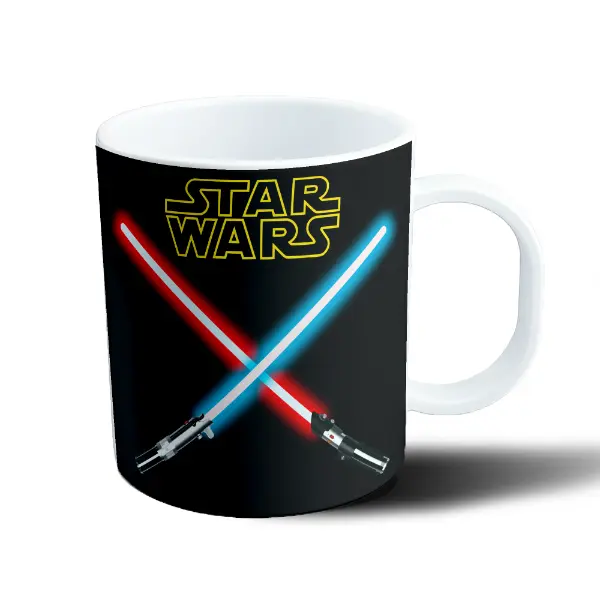 Taza de Plástico Star Wars Sables de Luz Cruzados