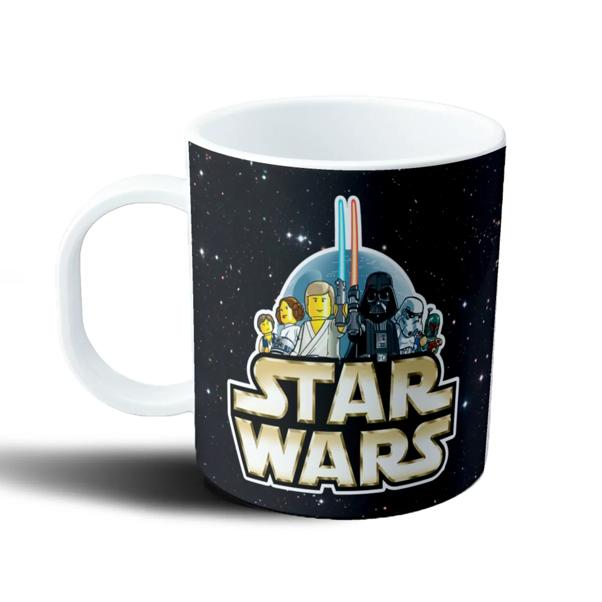 Taza de Plástico Star Wars Lego Luke, Leia, Vader y Boba Fett - vista 2