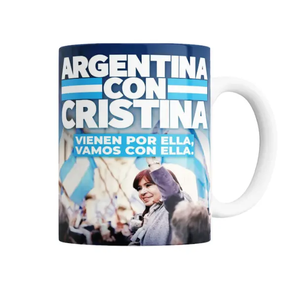 Taza de Cerámica Cristina Argentina con Cristina, vienen por ella