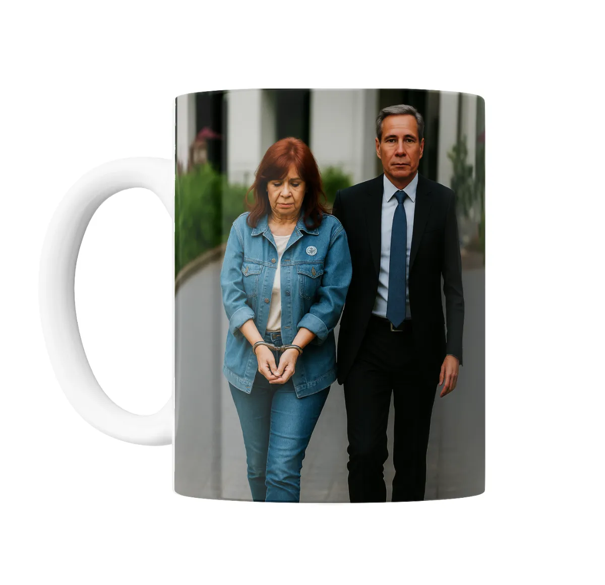 Taza de Cerámica Cristina Presa Caminando Esposada - vista 2