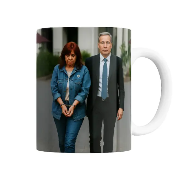 Taza de Cerámica Cristina Presa Caminando Esposada