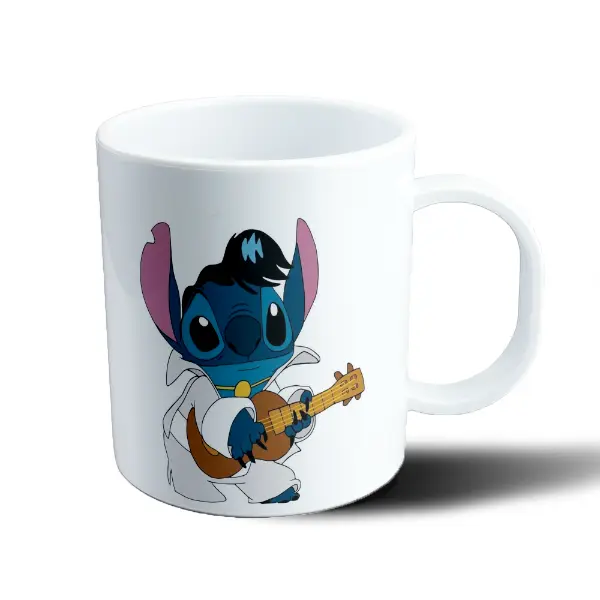Taza de Plástico Stitch Elvis Presley con Guitarra