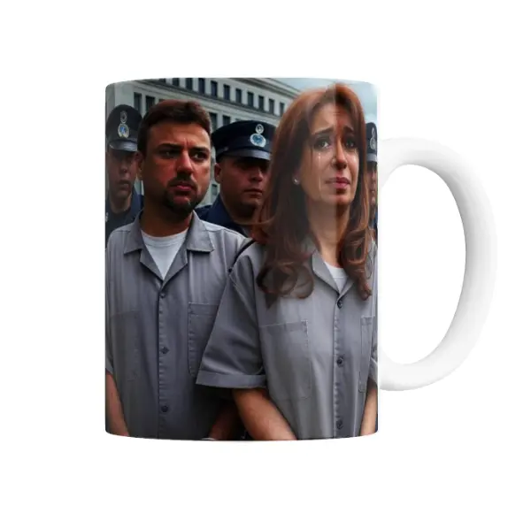 Taza de Cerámica Cristina Presa Llorando Uniforme de Presa