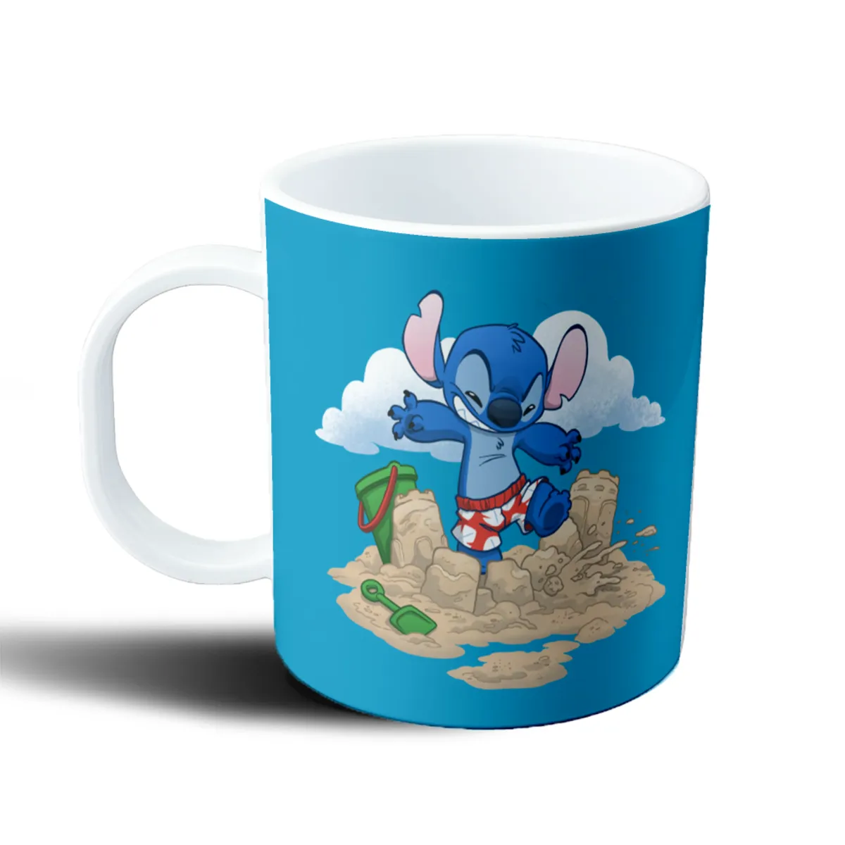 Taza de Plástico Stitch en la Playa Castillos de Arena - vista 2