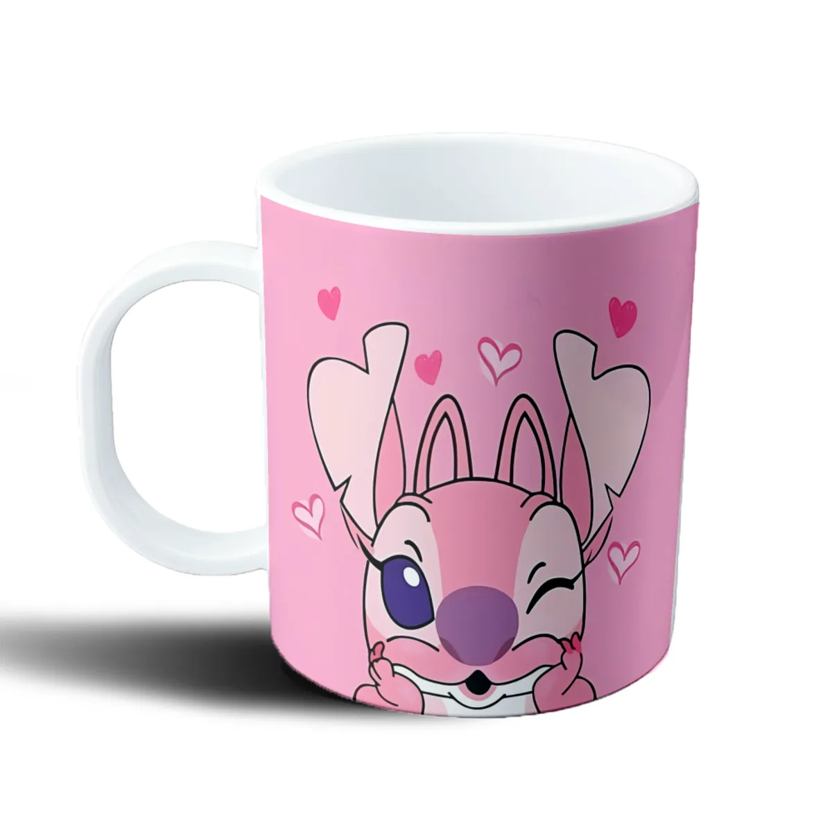 Taza de Plástico Stitch Angel Guiño Corazones - vista 2
