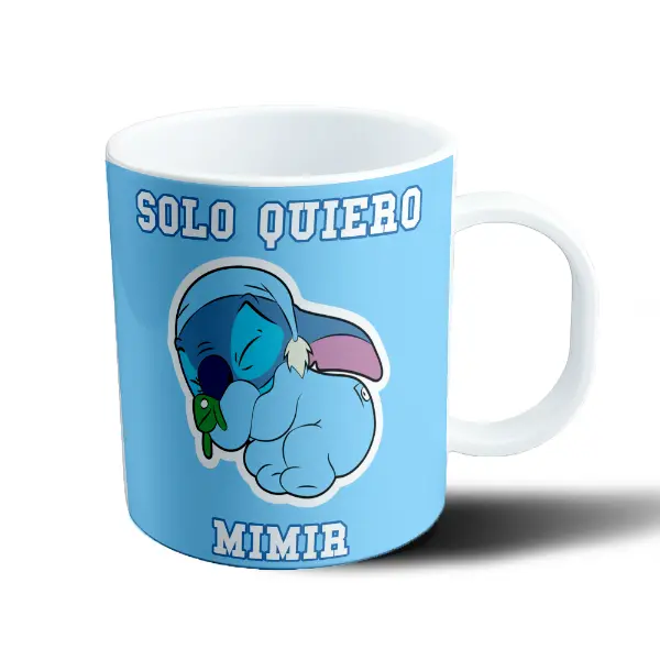 Taza de Plástico Stitch Solo Quiero Mimir