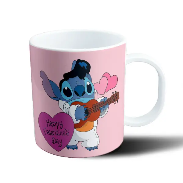Taza de Plástico Stitch Elvis San Valentín