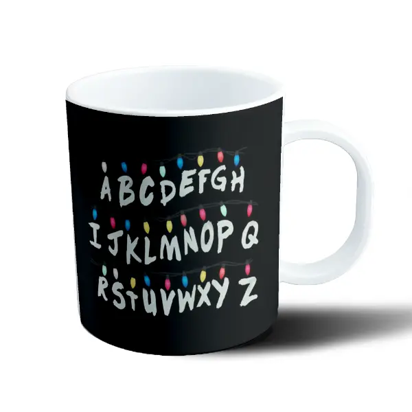 Taza de Plástico Stranger Things Alfabeto Luces Navidad