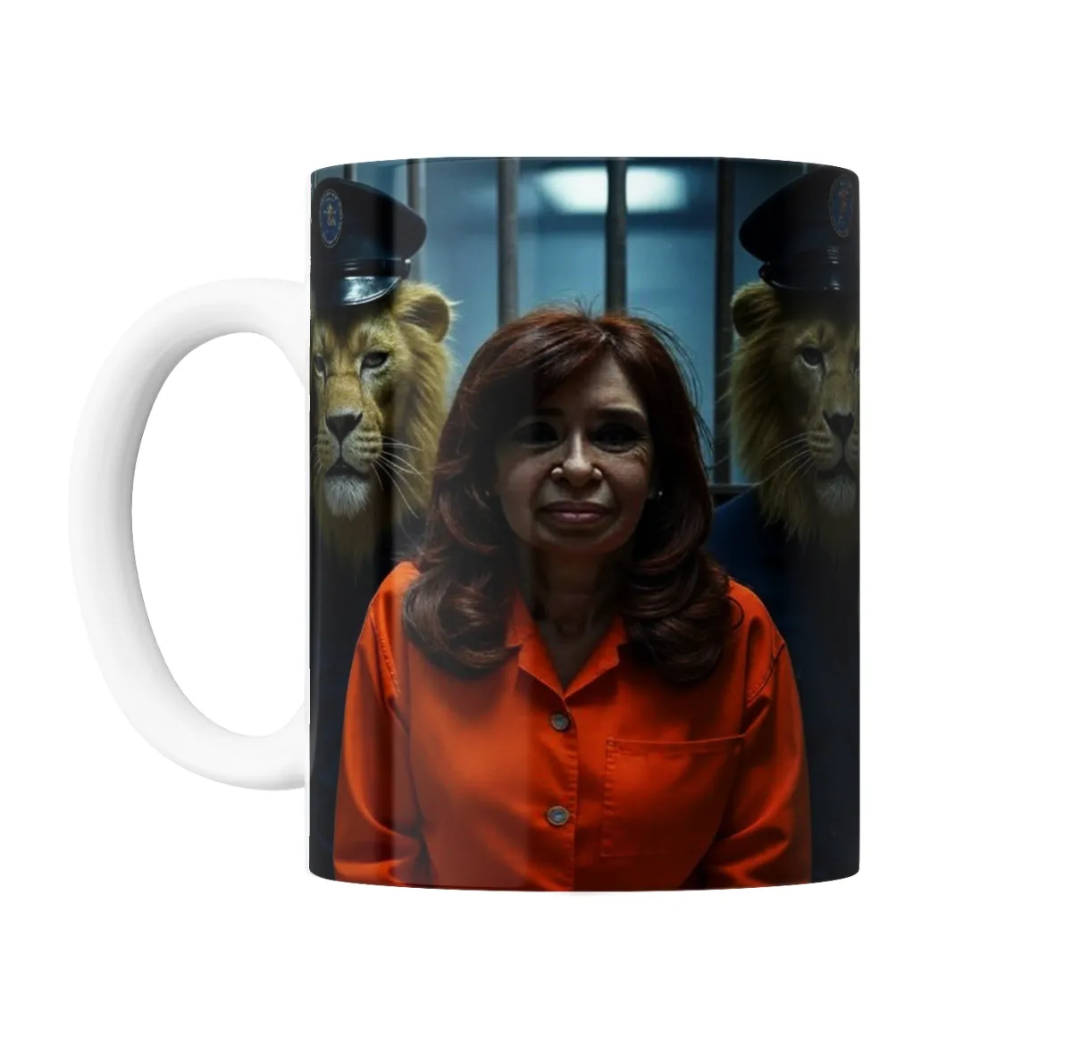 Taza de Cerámica Cristina Presa Policías Leones - vista 2