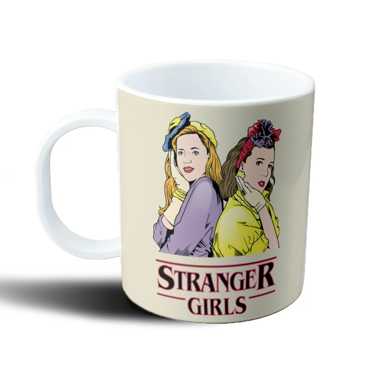 Taza de Plástico Stranger Things Girls Eleven y Max Retro - vista 2