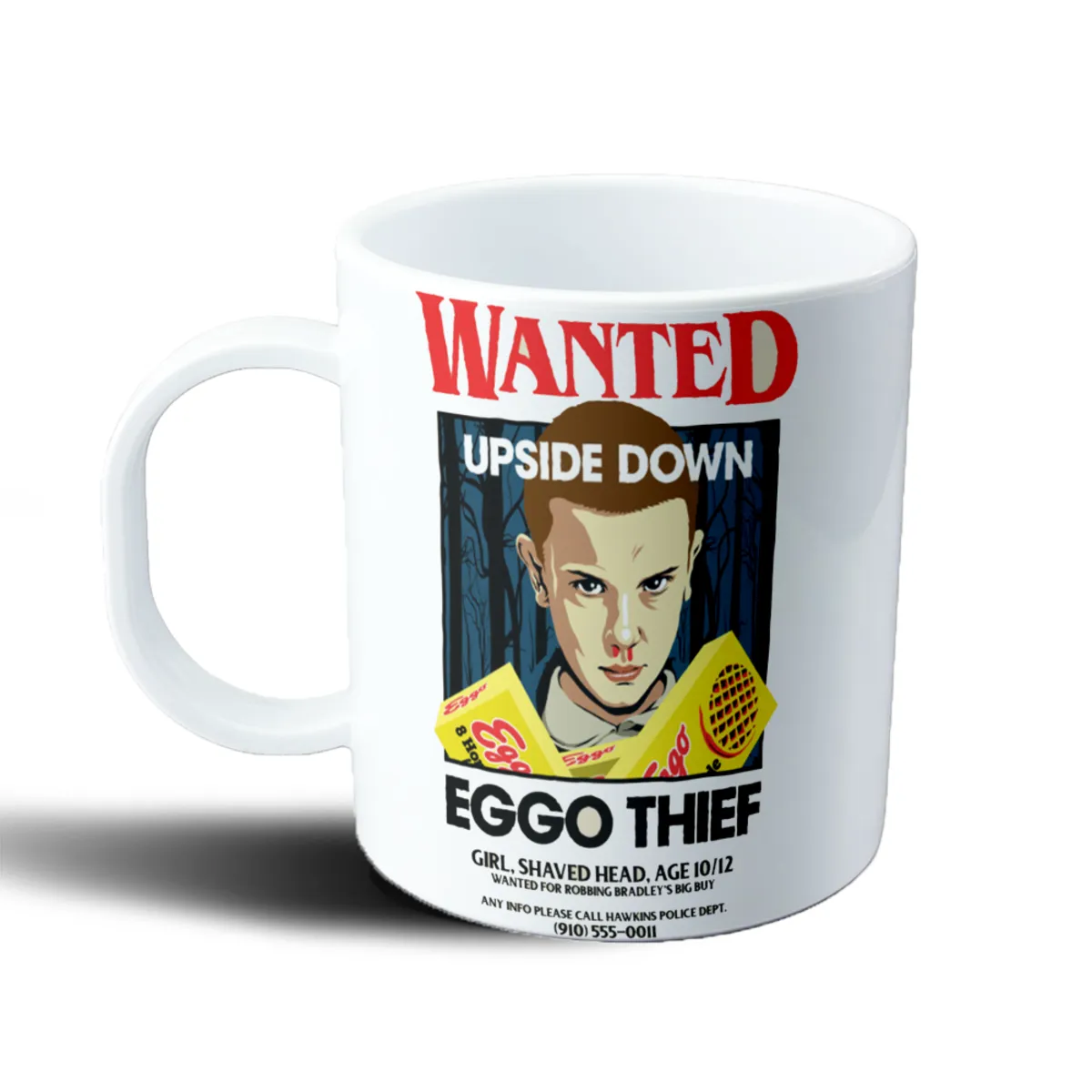 Taza de Plástico Stranger Things Eleven Wanted Eggo Thief - vista 2