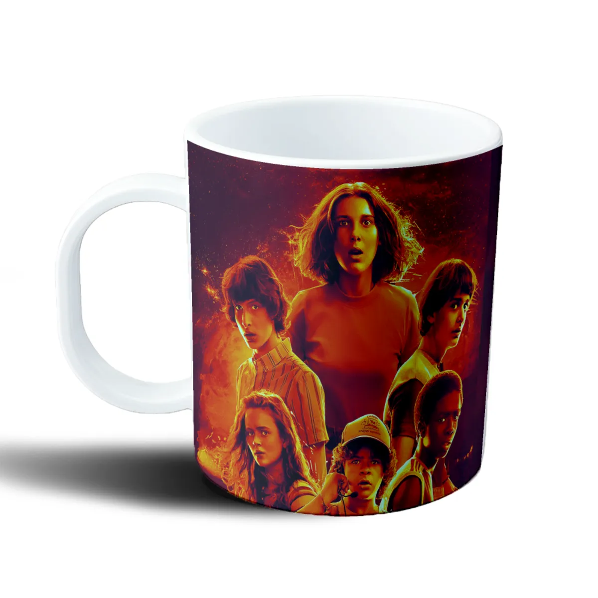 Taza de Plástico Stranger Things Eleven y el Grupo - vista 2