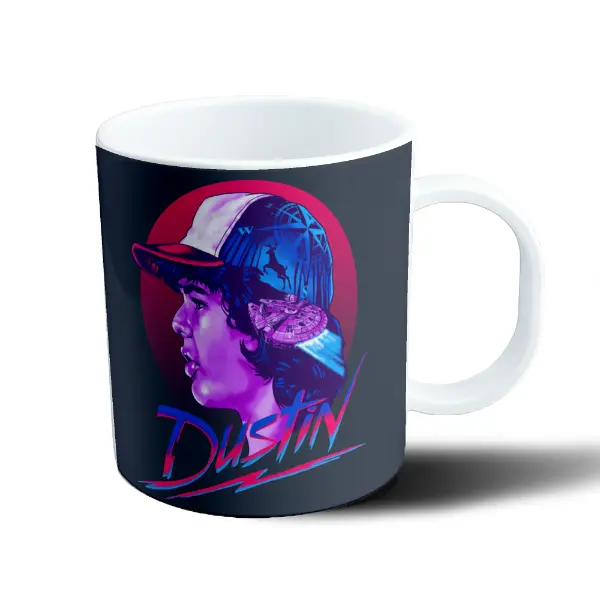 Taza de Plástico Stranger Things Dustin Retro Neón