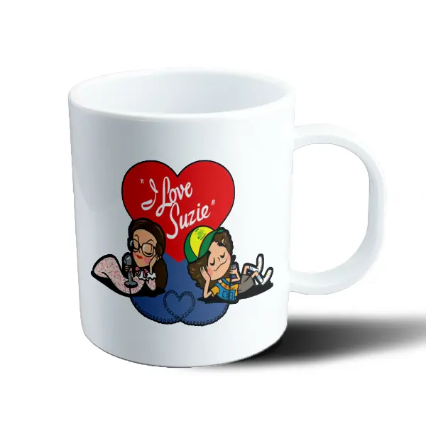 Taza de Plástico Stranger Things Dustin y Suzie I Love Suzie