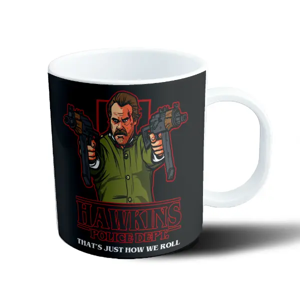 Taza de Plástico Stranger Things Hopper Hawkins Police Dept