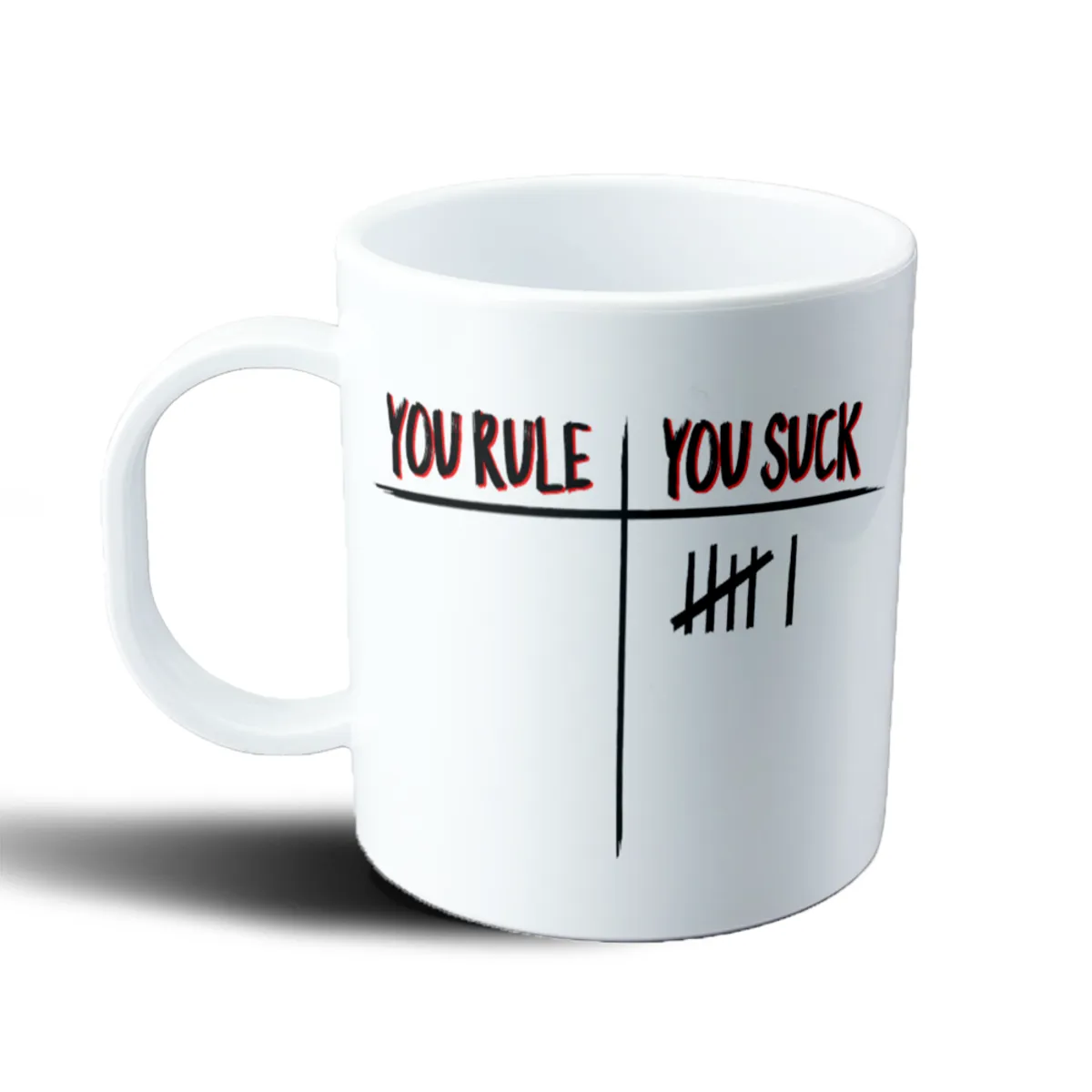 Taza de Plástico Stranger Things You Rule You Suck Tabla de Conteo - vista 2