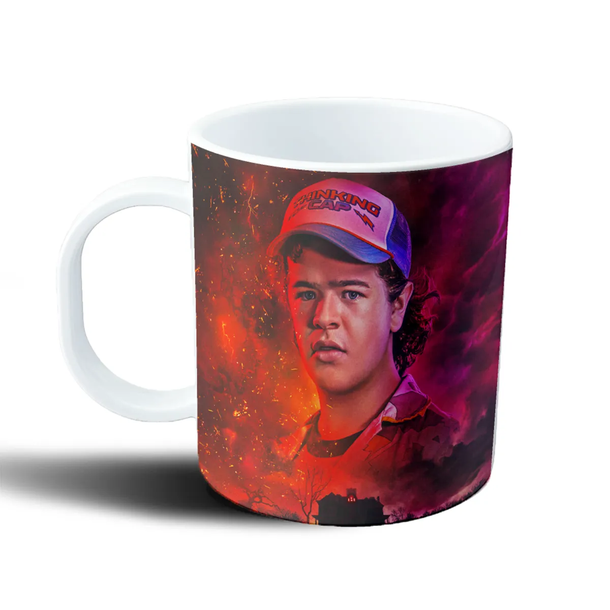 Taza de Plástico Stranger Things Dustin Thinking Cap - vista 2