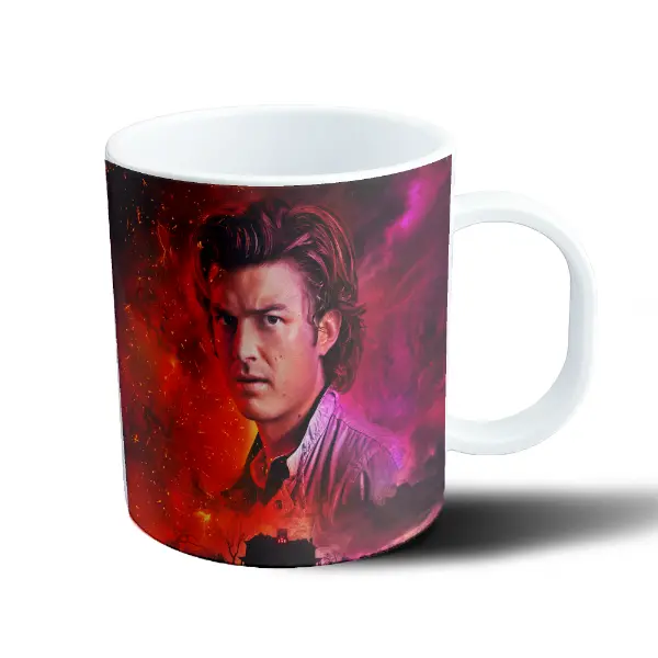 Taza de Plástico Stranger Things Retrato Rojo y Casa