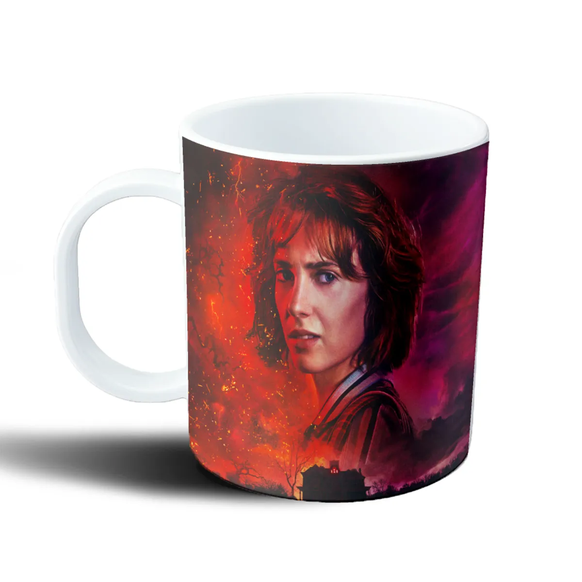 Taza de Plástico Stranger Things Escena Roja Casa en Llamas - vista 2