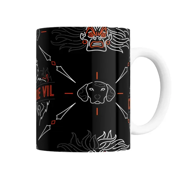 Taza de Cerámica Cruella de Vil Diseño Llamas