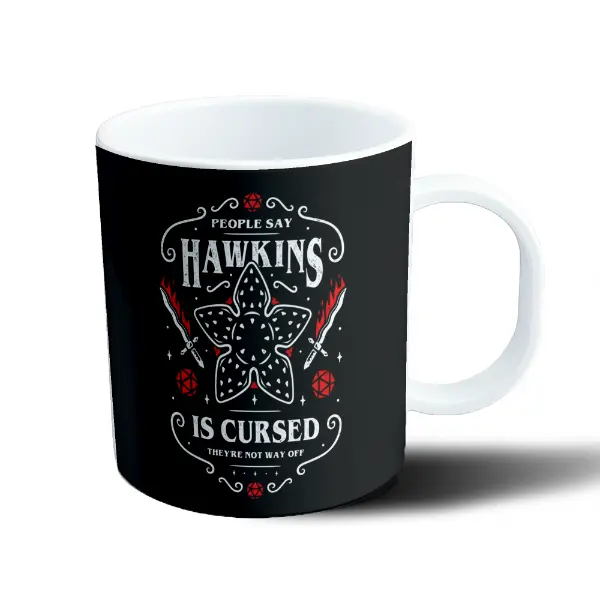 Taza de Plástico Stranger Things Demogorgon Hawkins Is Cursed