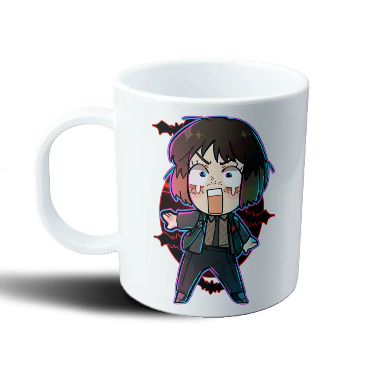 Taza de Plástico Stranger Things Chibi con Murciélagos - vista 2