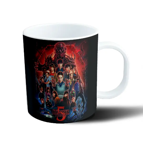 Taza de Plástico Stranger Things 5 Poster Completo