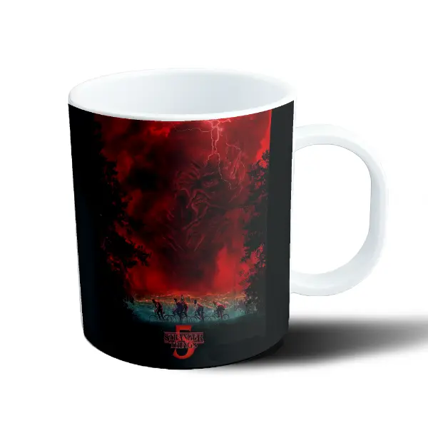 Taza de Plástico Stranger Things 5 Demogorgon Bicicletas